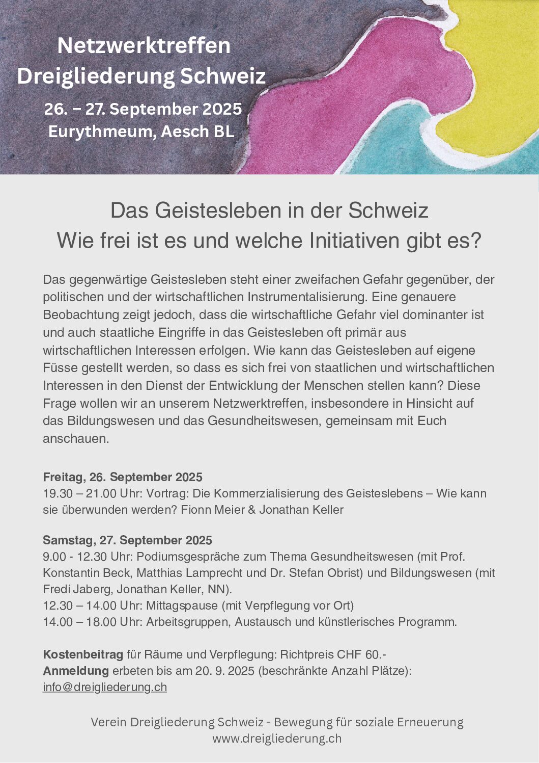 Netzwerktreffen Dreigliederung Schweiz
